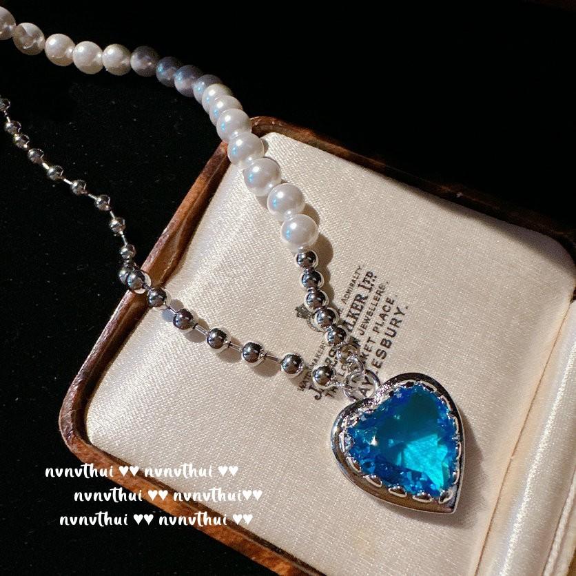 Madagascar Sapphire Necklace, Rich Woman'S Happiness, Plated With 18K Gold, Dai Blue Large Carat Zircon, Earrings.