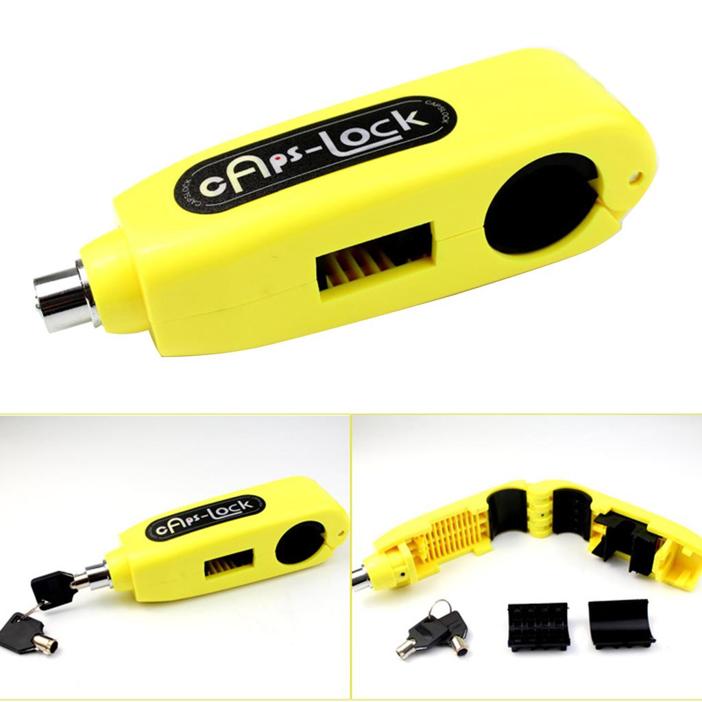 Motorcycles Handlebar Lock Grip Heavy Duty Anti-Theft Locking Device for Handlebar & Throttle Universal for Scooter ATV