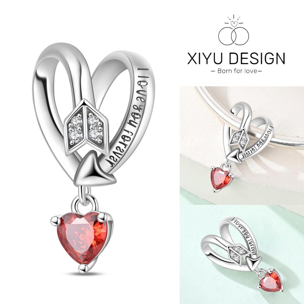 Infinite Love Series Beads Copper Romantic Rose Cupid'S Arrow Charms Fit Diy Bracelet Key Chain Necklace Women Jewelry Gifts