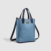 2025 New Washed Denim Blue Small Handbag Easy Matching Tote Bag Vegetable Blue Bucket Bag Small Fashion Messenger Bag