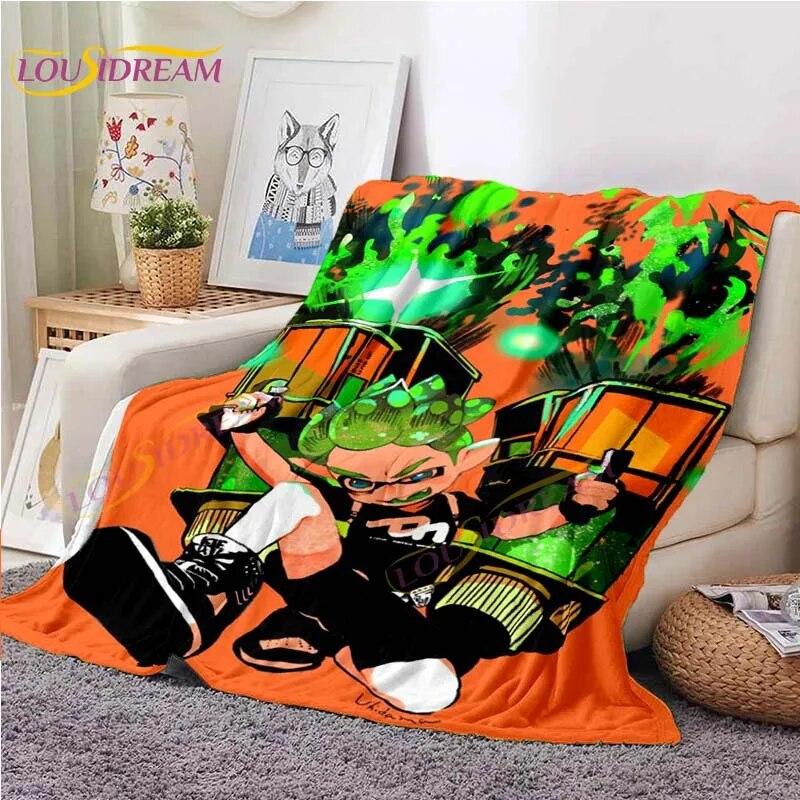 3D Cute Shooting Game Flannel Blanket Throw Blanket for Living Room Bedroom Bed Sofa Picnic Cover Blanket Kids Room Home Decor