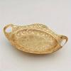 1 Pcs New European Metal Dish of Golden Fruit Bowl Hotel Service Kitchenware Dinnerware Use Trays Metal Swan Candy Fruit Plate