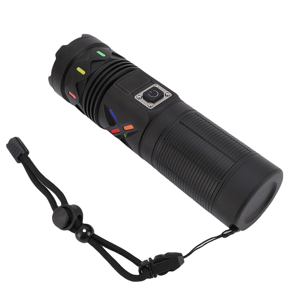 LED Flashlight Aluminum Alloy White Light Zoom Flashlight for Outdoor Camping Fishing Emergency Type C Rechargeable