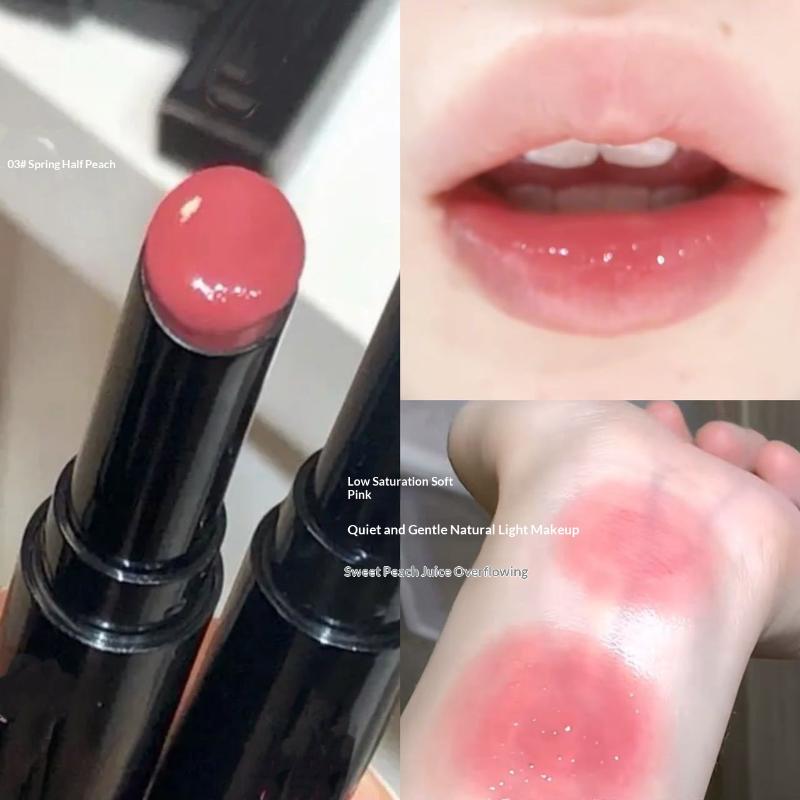 Spiegelglas Gelee Fester Lipgloss Pfirsich Lippenstift Feuchtigkeitsspendender Klarer Wasser Lipgloss Feuchtigkeitsspendender Lip Tint Make-up Koreanische Kosmetik