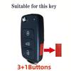 4 Button Silicone Car Key Case Cover Remote Key Fob For Volkswagen Vw Bettle Cc Eos Golf Jetta Passat Tiguan Touareg Seat Skoda