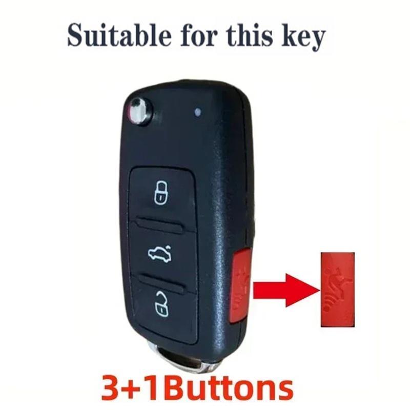 4 Button Silicone Car Key Case Cover Remote Key Fob For Volkswagen Vw Bettle Cc Eos Golf Jetta Passat Tiguan Touareg Seat Skoda
