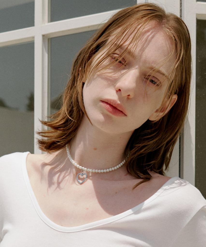 Rise More Pearl Heart Necklace