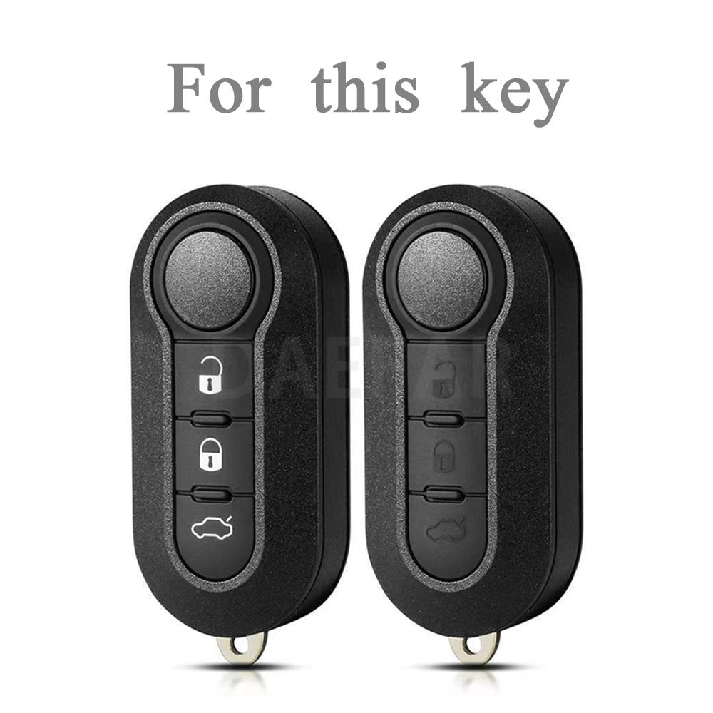Auto Shell Case Fob for Fiat 500 Panda Punto Bravo Doblo Peugeot Boxer Citroen Relay Fiat Ducato Lancia Musa TPU Car Key Cover