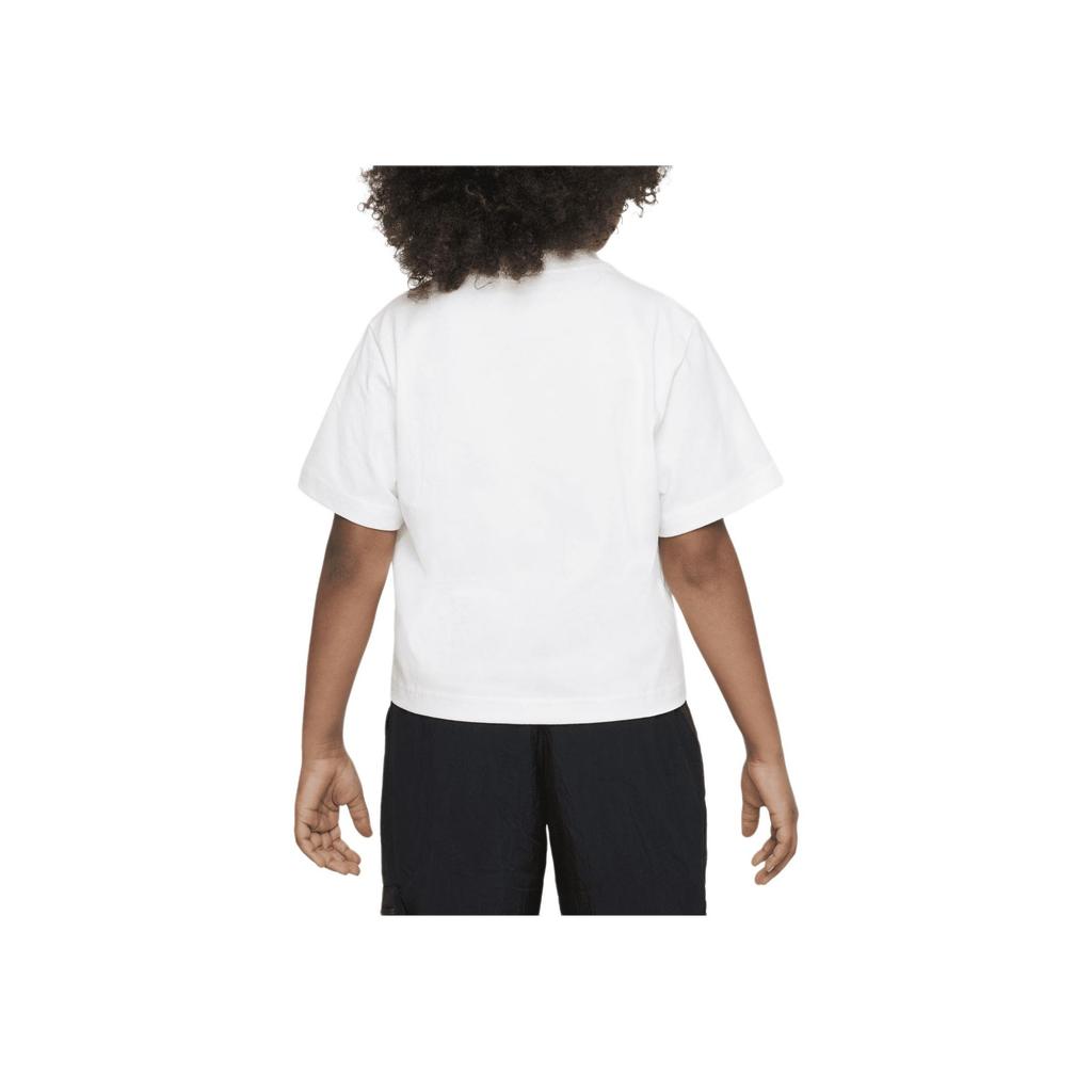 Nike Sportswear Letter Round Neck Casual Short Sleeve T-Shirt Kids Tops White FD0940-100