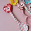 Deulkkot Ceramic Pink Heart Stripe Spoon