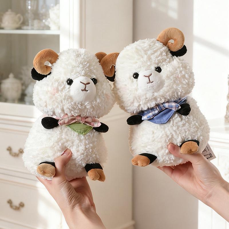 Adorable Sheep Plush Pillow Toy Soft Stuffed Animal Accompany Doll For Kids Cute Home Decor Birthday Party Gift