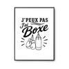 Poster I Can't I Have Boxing I Can't Minimalist | Photo Paper Poster 310 G Pearlescent Finish Size A3 Format | Decoration