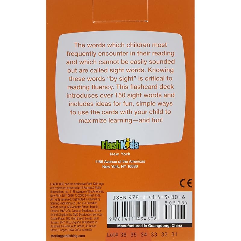 Sight Words (Flash Kids Flash Cards) Prepare your child for reading success with these