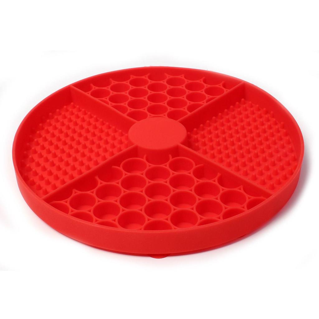 Pet Silicone Non-Slip Slow Feeder Mat - Round Food-Grade Lick Mat for Cats & Dogs