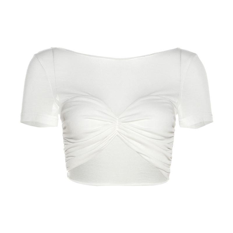 Durchsichtiges Netz-Crop-Top Damen Pullover Trägerlos Kurz Strick Crop-Tops Damen T-Shirt Sexy Schulterfreies T-Shirt