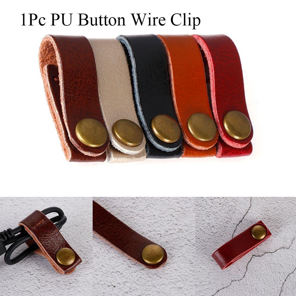 

Застежка-органайзер, зажим из искусственной кожи, кнопка управления проводами, держатель фиксатора намотки, зажим для зернистого кабеля коричневый