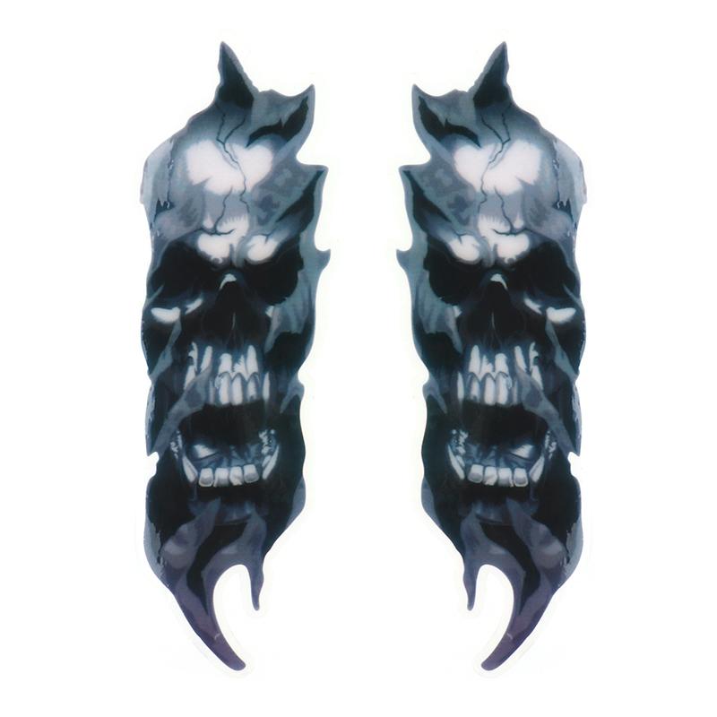 

Motorcycle Front Fork Skull Decals Graphic Stickers Universal For Harley Sportster Softail Dyna Electra Honda Yamaha BMW