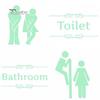 Decor pentru casă Desene animate amuzante Autocolante de toaletă luminoase pentru baie DIY Decor pentru perete