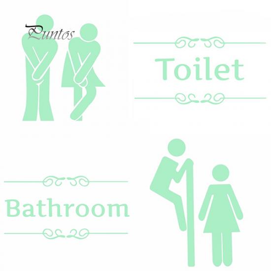Domácí dekorace Vtipné kreslené Svítící samolepky na koupelnu a WC DIY Domácí dekorace Nástěnná dekorace
