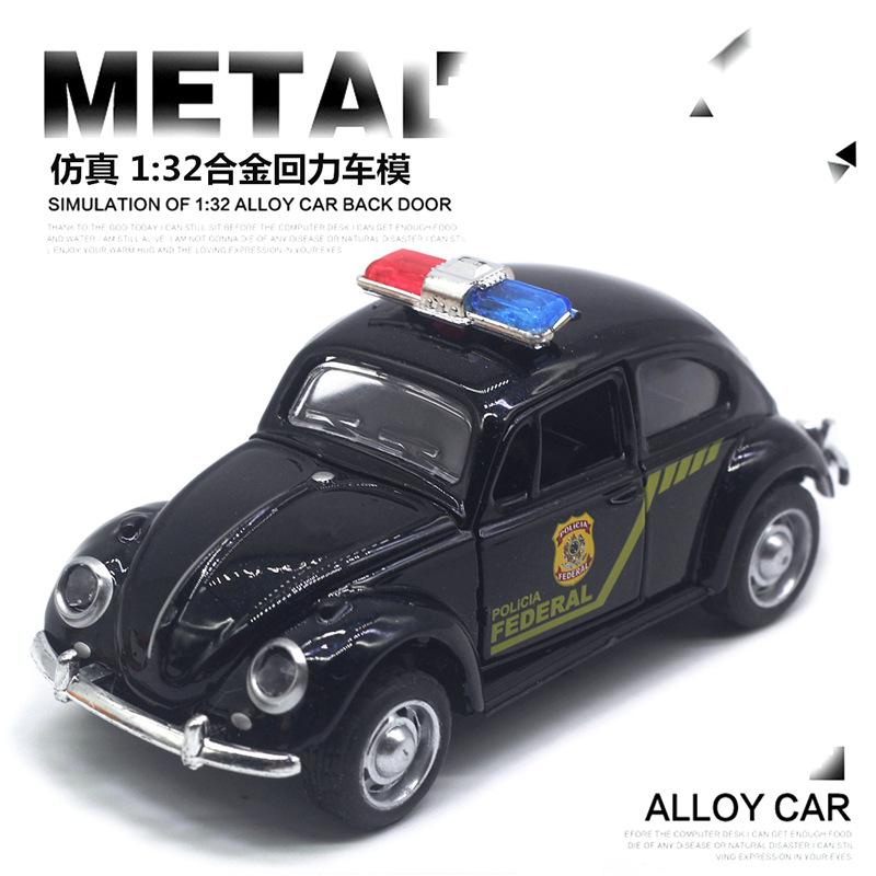 1:32 Alloy Beetle Classical Car Model Police Car Taxi Racing Car Model