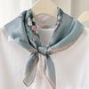 111% Mulberry Silk 71 Square Scarf, New Sky City Professional Decorative Scarf, Commuting To Work Versatile Silk Scarf