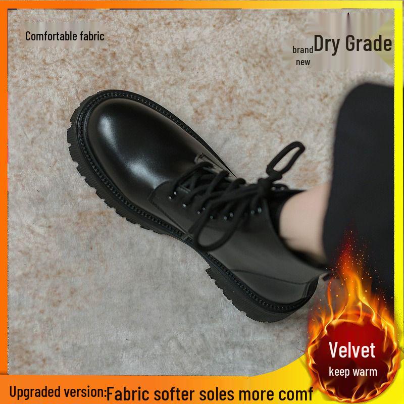 Women's British-Style Martin Boots with Thick Sole for Heightening, Slimming, and Versatile Use In Autumn and Winter