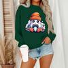 Women's Casual Fashion Round Neck Long Sleeve Halloween Printed Sweatshirt