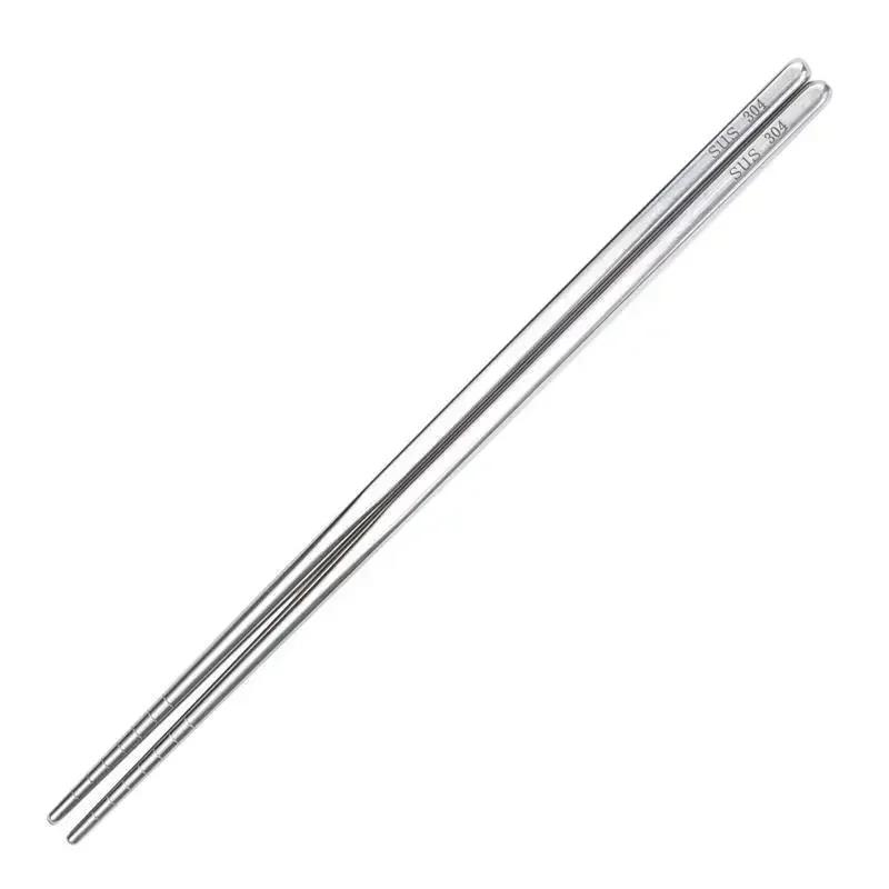 Retro-Essstäbchen aus 304 Edelstahl, rutschfeste chinesische Essstäbchen, Metall-Essstäbchen für Zuhause, für Lebensmittel, Sushi-Stäbchen, Küchengeschirr