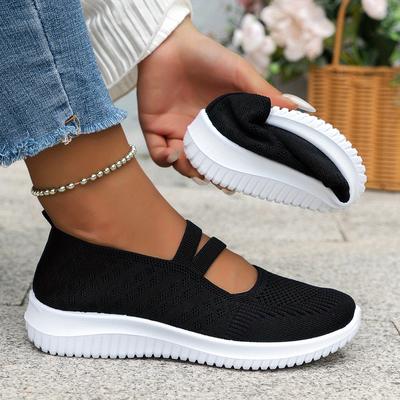 Lässige Sneaker für Damen, atmungsaktive Mesh-Ballerinas, bequeme rutschfeste Halbschuhe, Wanderschuhe für Damen