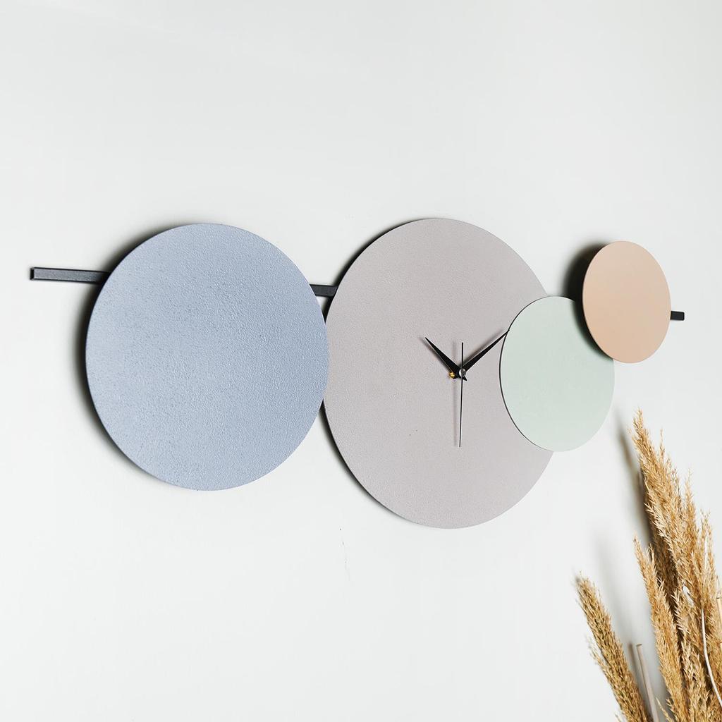 MUYIKA Maxico Metal 75-30cm Decorative Wall Clock (BLUE-LILA-GREEN-BROWN)