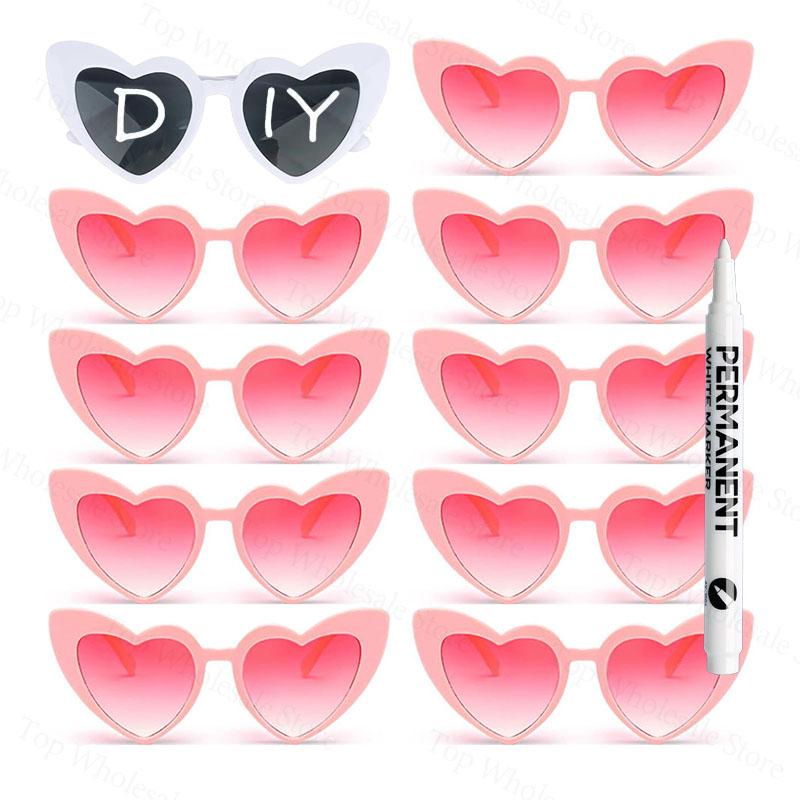 12-100 Pcs Wedding Personalized Sunglasses Bulk Custom Sunglasses with Paint Pens for Adult DIY Birthday Wedding Party Favors 5