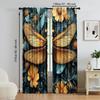 Versatile Polyester Transparent Curtains Home Decoration Dragonfly Use Bedrooms Living Rooms Set Of 2 Made Great Room Decor