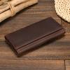 Luxury Style Men's Leather Wallet With Iron Chain Genuine Leather Clip Purse For Men Male Fashion Men's Long Wallet Dropshipping