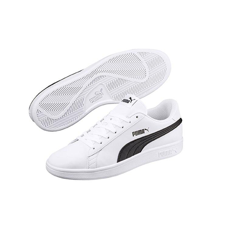 Puma Smash V2 Buck Casual Board Shoes Black/White 365160-07