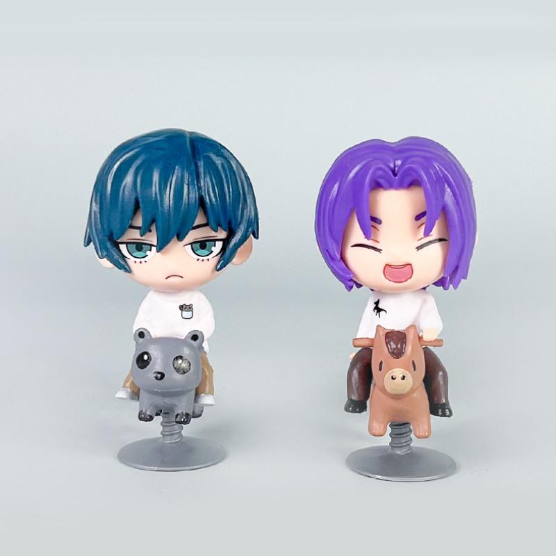 Action Lock Blue Figure Cartoon Model Toy Decoration Doll Children Ornament Gift