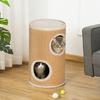 Cat Tree with Plenty of Space, Plush Cover, Sisal Surface, diameter 35 x 60H cm, Brown-Beige, 10 kg