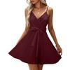 Women's Fashion Casual V-Neck Ruffle Casual Straps Sleeveless Dresses