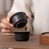 Kung Fu čajový set malý šálek keramický čajový šálek čajová miska domácí jednotlivý pec Ge černá keramika mistrovský šálek černá keramika