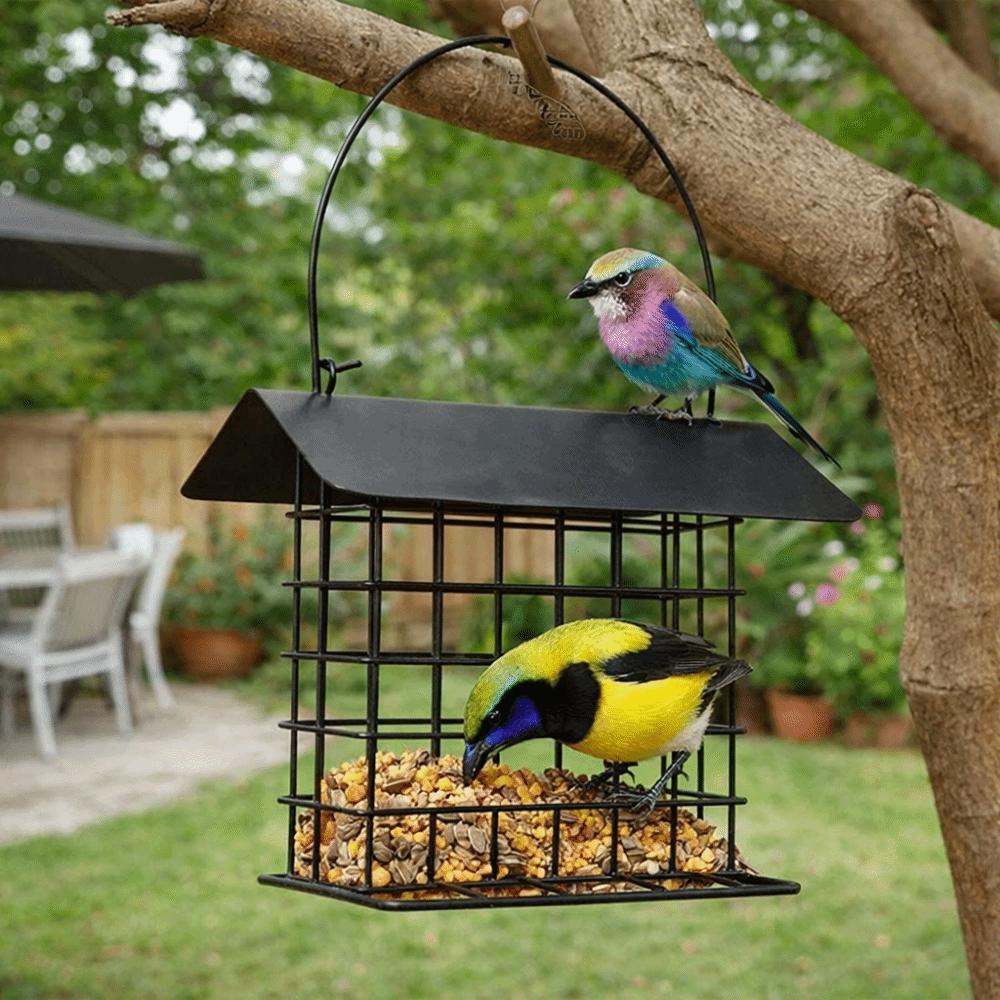 Rust Resistant Bird Feeding Station Weatherproof Suet Holder Food Dispenser  Backyard