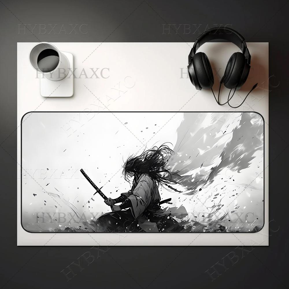 Japanese Samurai Mouse Pad Large Computer Office Game Table Mat New Xxl Rubber AntiSlip Gaming Keyboard Mousepad Long Desk Pads