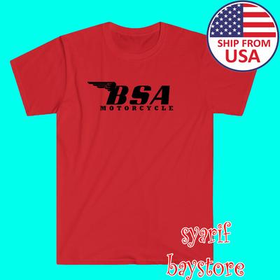 BSA Classic Motorcycle Men#039;s Red Size S To 5XL Unisex T-Shirt