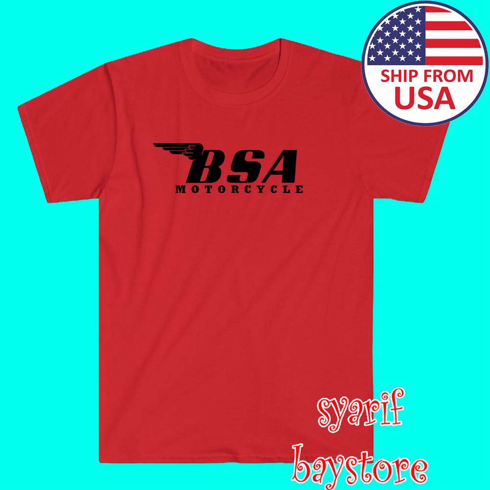 BSA Classic Motorcycle Men#039;s Red Size S to 5XL Unisex T-Shirt M