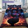 Anime Pattern Bedding Quilt Set Quilt Cover Pillowcase Home Decoration Birthday Gift (1 * Duvet Cover + 2 * Pillowcase, Without Core)