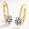 New Earrings, High-end and Elegant, Zircon-encrusted Earrings, Simple Geometric Design, Personalized Earrings, Light Luxury