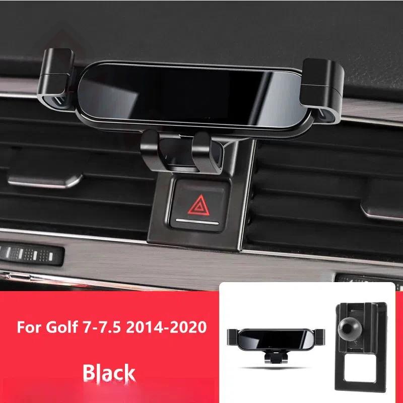 Mobile Phone Holder For Volkswagen Golf 7 7.5 MK7 2014-  Adjustable Special Mount GPS Support Bracket Car Accessories чёрный