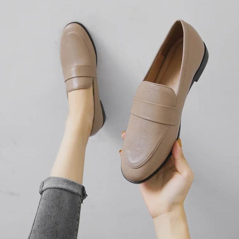 Spring Autumn Ladies New Small Leather Shoes Vintage Versatile Loafers British Style Fashion Anti Slip Shoes Casual Women's Flat