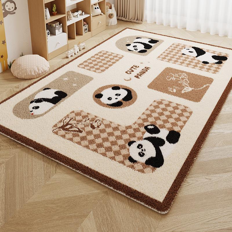 Cartoon Style Luxury Faux Cashmere Children's Floor Mat