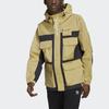Adidas Originals Trefoil G Outd Parka Climbing Multi-Pocket Colorblock Hooded Jacket Men Outerwear Sandstorm H09359