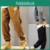 Size Autumn Big Winter Men Lamb Fleece Sweatpants Y2k Vintage Coffee Streetwear Fashion Male Clothes New Casual Warm Trousers