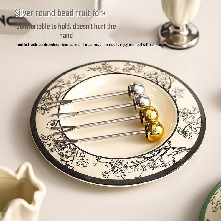 Zestaw widelczyków do owoców ze stali nierdzewnej dla dzieci - Wykałaczki deserowe ze słoiczkiem do przechowywania